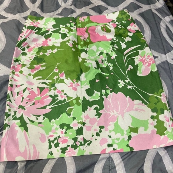 Talbots Green Pink A-Line Mini Skirt Resort Wear - Picture 2 of 3